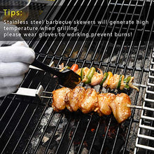 Load image into Gallery viewer, CMYK Barbecue Skewers, 6-Pack 13&quot; Stainless Steel Grilling Skewers with Slider, Reusable Metal BBQ Shish Kebab Skewer Sticks
