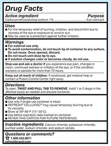 Refresh Celluvisc Lubricant Eye Gel Drops, Single-Use Containers, 30 Count (Pack of 1)