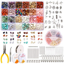 Load image into Gallery viewer, Crystal Beads for Jewelry Making, 2800PCS Natural Gemstone Beads for Earring Ring Making Kit with Spacer Beads Earring Hooks Pendants Charms Elastic String for DIY Jewelry Bracelets Beading Supplies
