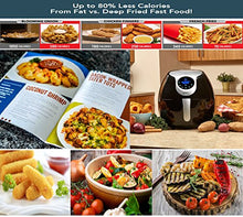 Load image into Gallery viewer, Power Air Fryer XL 3.4 QT Black - Turbo Cyclonic Airfryer With Rapid Air Technology For Less or No Oil. Include Recipes Book
