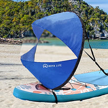 Load image into Gallery viewer, Arya Life 42 inches Downwind Wind Sail Kit Kayak Wind Sail Kayak Paddle Board Accessories, Easy Setup &amp; Deploys Quickly, Compact &amp; Portable, Royal Blue
