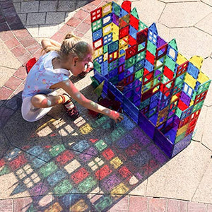 Jasonwell 65 PCS Magnetic Tiles Building Blocks Set for Boys Girls Preschool Educational Construction Kit Magnet Stacking Toys for Kids Toddlers Children 3 4 5 6 7 8 Year Old