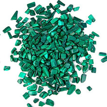 Load image into Gallery viewer, Arswin Malachite Natural Crushed Stone Bulk Small Tumbled Chips Crystal Healing Reiki for Outdoor Indoor Home Making Decoration, Fish Tank, Vase Fillers, Succulent Pot Decor, 1lb 0.3-0.4"
