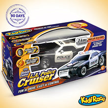 Load image into Gallery viewer, KidiRace Remote Control Police Car Toy with Lights and Sirens for Boys - Rechargeable Cop Car - Durable RC Police Car Toy for Kids 3 Years and Up

