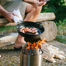 Load image into Gallery viewer, Solo Stove Campfire Camping Stove Portable Stove for Backpacking Outdoor Cooking Great Stainless Steel Camping Backpacking Stove Compact Wood Stove Design-No Batteries or Liquid Fuel Canisters Needed
