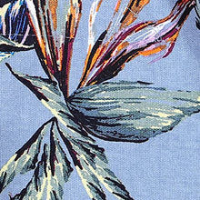 Load image into Gallery viewer, Canvas Tote Bags - Reusable Grocery Bag - Printed Cotton Shopping Bag - Eco Friendly Super Strong Reusable Washable Bags 19x16.5 Inches LT BLUE LEAFs, 12.5 Inch Handle
