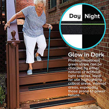 Load image into Gallery viewer, S&amp;X Stair Treads Non Slip Tape with Photoluminescent Stripe,Glow in The Dark Anti Slip Tape,High Traction Friction Abrasive Adhesive Tape,Indoor &amp; Outdoor,6 Inch X 24 Inch,5 Pack,Black
