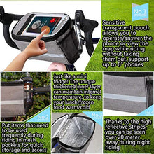 Load image into Gallery viewer, MATTISAM Bike Handlebar Bag, Bike Basket with | Mesh Pocket - Cold &amp; Warm Insulation - Reflective Strap - Touchable Transparent Phone Pouch | Bicycle Front Bag, Bike Pouch for Cycling, Women, Cruisers
