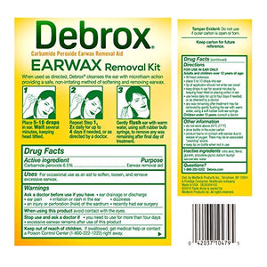 Debrox Earwax Removal Kit, Includes Drops and Ear Syringe Bulb, 0.5 Oz