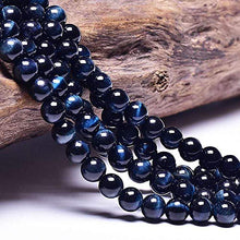 Load image into Gallery viewer, Nature Stone Round Loose Gemstone Bead for Jewelry Making DIY barcelet Necklace (Blue Lazuli Tiger Eye, 8mm(47-50pcs/string))
