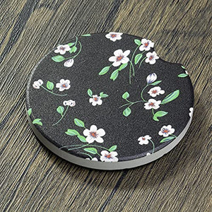 Yeeper Absorbent Ceramic Car Coasters for Cup Holder - Set of 2 Pack, Ceramic Stone with A Finger Notch for Easy Removal of Auto Cup Holder Coaster, Car Decor Accessories, Mandala