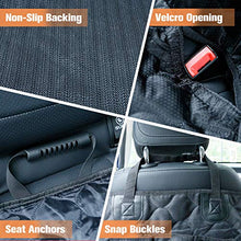 Load image into Gallery viewer, PETICON Car Seat Cover for Dogs, 100% Waterproof Dog Seat Cover for Back Seat with Mesh Window, Scratchproof Dog Car Hammock for Cars, Trucks, SUVs, Jeep, Nonslip Back Seat Protection
