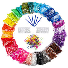 Load image into Gallery viewer, 12730+ Loom Rubber Bands Refill Kit in 26 Color with 500 Clips,6 Hooks, Premium Bracelet Making Kit for Kids Weaving DIY Crafting Gift
