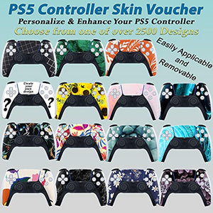 Midnight Black Sony DualSense Wireless PS5 Controller for Playstation 5, Bundled with PS5 Controller Skin Voucher & PremGear Cleaning Cloth