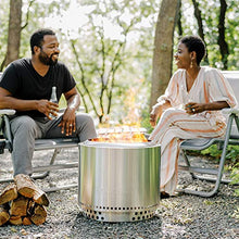Load image into Gallery viewer, Solo Stove Bonfire Backyard Bundle Portable Fire Pit Stainless Steel for Wood Burning and Low Smokeless Fire Pit Camping Stove for S'mores and Hot Dogs | 19.4x14 Inches with Camp Stove Accessories
