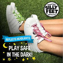 Load image into Gallery viewer, Reflective Kids Shoe Laces Safety Shoelaces for Children Silver Shoelaces Pink Shoe Laces Yellow and Orange Neon Lace Strings 40" Inches
