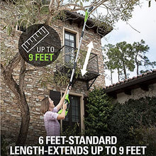 Load image into Gallery viewer, Greenworks 40V 8-inch Cordless Pole Saw with Hedge Trimmer Attachment 2.0Ah Battery and Charger Included
