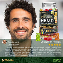 Load image into Gallery viewer, Hemp Gummies Premium 985,000 High Potency - Fruity Gummy Bear with Hemp Oil - Natural Hemp Candy Supplements for Pain, Anxiety, Stress &amp; Inflammation Relief - Promotes Sleep and Calm Mood
