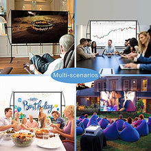 Load image into Gallery viewer, Projector Screen with Stand Foldable Portable Movie Screen 100 Inch（16：9）, HD 4K Double Sided Projection Screen Indoor Outdoor Projector Movies Screen for Home Theater (100 Inch) …
