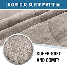 Load image into Gallery viewer, 100% Waterproof Sofa Furniture Cover Suede Couch Covers for Dogs Velvet Sofa Protector Leather Sofa Cover Seat Width 70&quot; Sofa Slipcovers with 2&quot; Strap and Non-Slip Backing (Sofa, Taupe)
