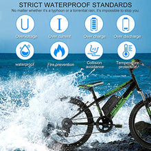 Load image into Gallery viewer, Sunbond EBike Battery 48V 11.6AH Lithium ion Rechargeable Battery with USB Port (Black), with Charger, Electric Bicycle Battery Pack Electric Bicycle Battery, Motorcycle Bicycle Batteries
