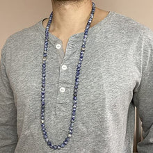 Load image into Gallery viewer, 108 Bead Sodalite Gemstone 8mm Mala Beads - Yoga Meditation Mala Bracelet Necklace - Intuition Stone
