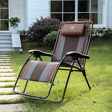 Load image into Gallery viewer, TIMBER RIDGE Oversized Zero Gravity Lounge Chair with 17 oz Sports Water Bottle, XL Padded Patio Chair with Cup Holder, Folding Reclining Lawn Chair with Adjustable Headrest, Support up to 350LBS
