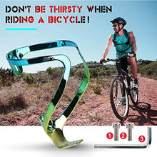 Load image into Gallery viewer, HASAGEI Bike Water Bottle Holder, Bicycle Water Bottle Brackets Dazzling for Sports for Road and Mountain Cycling （Blue Green）

