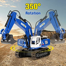 Load image into Gallery viewer, KidsFaves Remote Control Excavator for Boys 11 Channel Metal Shovel 350 Rotate, RC Construction Vehicles Toys Digger for Kids 8+Year Old
