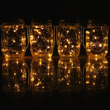 Load image into Gallery viewer, CHBKT 4-Pack Solar-powered Mason Jar Lights (Mason Jar / Handle Included),20 Bulbs Jar Hanging Light,Garden Outdoor Solar / Hanging Lantern,Decor Solar Light,Table Light,Patio Path Light,Warm White
