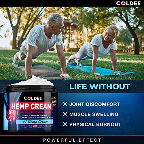 Load image into Gallery viewer, Coldee Hеmp Cream 4 fl oz - Made in USA - All-Natural Hеmp Extract Cream - Soothes Discomfort in Knee, Joint, and Back - Max Strength and Efficiency