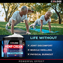 Load image into Gallery viewer, Coldee Hеmp Cream 4 fl oz - Made in USA - All-Natural Hеmp Extract Cream - Soothes Discomfort in Knee, Joint, and Back - Max Strength and Efficiency
