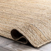 Load image into Gallery viewer, nuLOOM Rigo Hand Woven Farmhouse Jute Runner Rug, 2' 6" x 8', Natural
