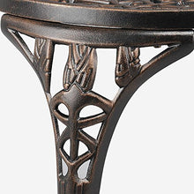 Load image into Gallery viewer, YAHEETECH 3 PCS Patio Set Tulip Design Setting Cast Bistro Table Chair Outdoor Patio Furniture, Aluminum, Antique Bronze
