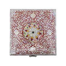 Load image into Gallery viewer, Nacreh Jewelry Boxes, 5.3" W x 5.3" D x 4.1" H (13 x 13 x 10.5cm), Red
