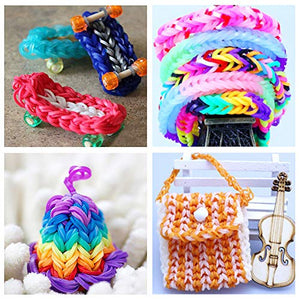 12730+ Loom Rubber Bands Refill Kit in 26 Color with 500 Clips,6 Hooks, Premium Bracelet Making Kit for Kids Weaving DIY Crafting Gift