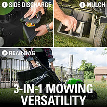 Load image into Gallery viewer, Greenworks 40V Brushless Self-Propelled Lawn Mower, 21-Inch Electric Lawn Mower, 5.0Ah Battery and Charger Included
