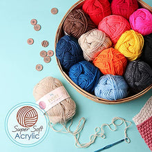 Load image into Gallery viewer, 73 Piece Crochet Kit with Crochet Hooks Yarn Set - Premium Bundle Includes Yarn Balls, Needles, Accessories Kit, Canvas Tote Bag and Lot More - Starter Pack for Kids Adults – Beginner, Professionals.
