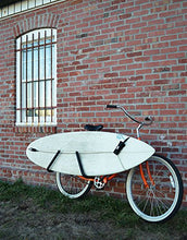 Load image into Gallery viewer, Moved By Bikes MBB Shortboard Surfboard Bicycle Rack.
