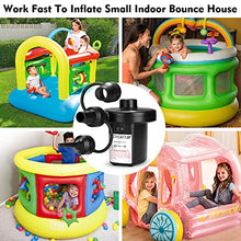 Load image into Gallery viewer, Electric Air Pump, AGPtEK Portable Quick-Fill Air Pump with 3 Nozzles, 110V AC/12V DC, Perfect Inflator/Deflator Pumps for Outdoor Camping, Inflatable Cushions, Air Mattress Beds, Boats, Swimming Ring
