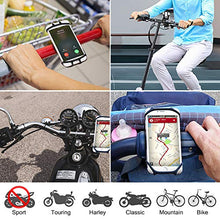 Load image into Gallery viewer, Bovon Bike Phone Mount, Universal Adjustable Silicone Bicycle Phone Holder for Cycling GPS/Map/Time/Music, Compatible with iPhone 11 Pro Max/XS/XR/8/8 Plus, Samsung Galaxy S10/Note 10(Updated Version)

