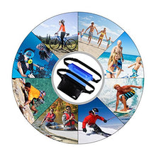 Load image into Gallery viewer, HEETA 2-Pack Waterproof Pouch, Screen Touch Sensitive Waterproof Bag with Adjustable Waist Strap - Keep Your Phone and Valuables Dry - Perfect for Swimming Diving Boating Fishing Beach, Black &amp; Blue
