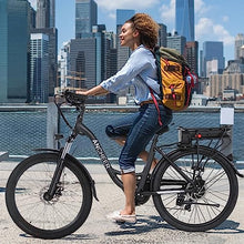 Load image into Gallery viewer, ANCHEER Electric Bike for Adults, 26&quot; Electric City Commuter Bike with 48V/10.4AH Removable Battery, 3.5H Fast Charge, Low Frame, Soft Seat, Step-Thru Ebike with 350W/500W Peak Motor for Women Men
