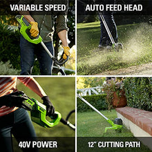 Load image into Gallery viewer, Greenworks 40V Cordless String Trimmer and Leaf Blower Combo Kit, 2.0Ah Battery and Charger Included
