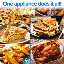 Load image into Gallery viewer, NUWAVE BRIO 14-Quart Large Capacity Air Fryer Oven with Digital Touch Screen Controls and Integrated Digital Temperature Probe; 3 Heavy-Duty NEVER-RUST Stainless Steel Mesh Racks Great for Multi-Level Family Meals; Drip Tray; Rotisserie Kit includes Skewe
