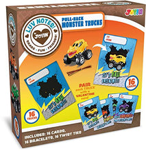 Load image into Gallery viewer, JOYIN 16 Pack Valentines Day Gift Cards With Gift Pull Back Monster Truck Toys for Valentine&#39;s Classroom Exchange Prizes Valentine Party Favor Toys
