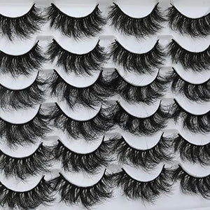 Newcally Curly Faux Mink Eyelashes 26 Pairs 4 Styles Mixed Natural Fluffy False Lashes Dramatic Thick Long Fake Eyelashes Multipack