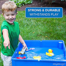 Load image into Gallery viewer, Play Platoon Kids Activity Table Set - 5 in 1 Water Table, Building Block Table, Craft Table and Sensory Table with Storage - Includes 2 Chairs and 25 Ex-Large Blocks – Primary Colors
