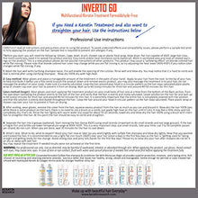Load image into Gallery viewer, INVERTO 60 Advanced Gel Complex Brazilian Keratin Hair Blowout Treatment Formaldehyde Free Straightening Smoothing and Repairing Damaged Hair Keratin Research (XL SET-1000ml)
