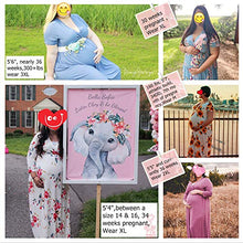 Load image into Gallery viewer, Xpenyo Women&#39;s Maternity Dresses Summer Casual Short Sleeve V Neck Wrap Long Maxi Dress Pregnancy Clothes for Baby Shower, Photoshoot, Party, Daily, Nursing, Mauve 2XL

